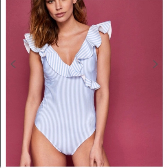 Ted Baker ‘Henika’ Ruffle Striped Swimsuit 5